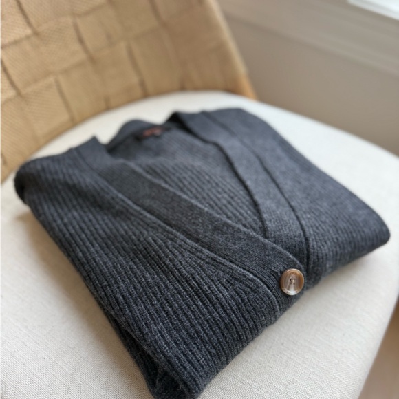 Quince Mongolian Cashmere Cardigan XS Gray - Picture 10 of 10